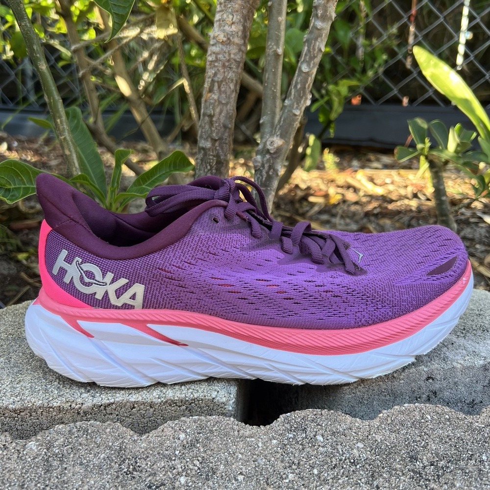 Hoka One One Purple and Pink Athletic Shoes
